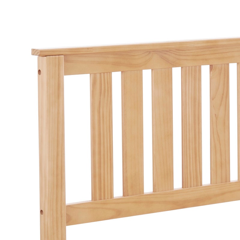 Buy DukeLiving Bronte Solid Wood Platform Bed With Headboard Natural ...