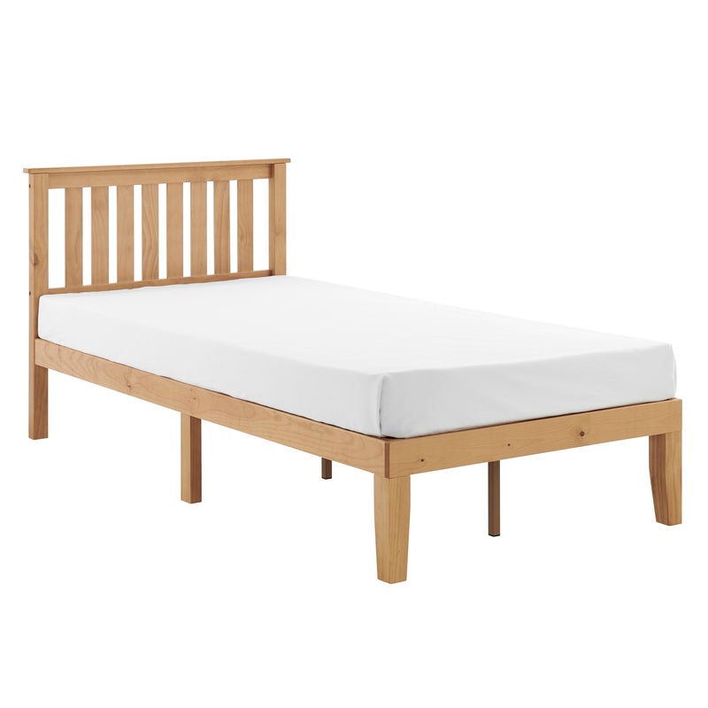 Dukeliving Bronte Solid Wood Platform, Priage Antique Espresso Solid Wood Platform Bed With Headboard