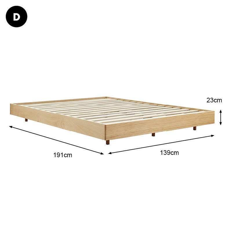 Buy DukeLiving Brooke Premium Wooden Floating Bed Base Natural (Double