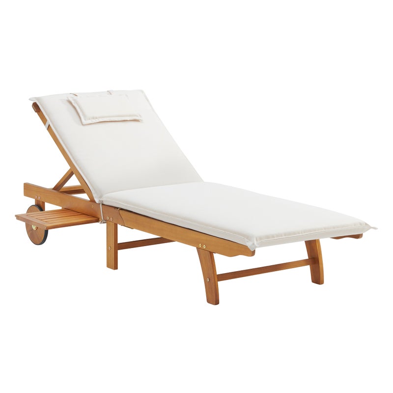 Buy DukeLiving Cape Byron Wheeled Outdoor Hardwood Sun Lounger with ...