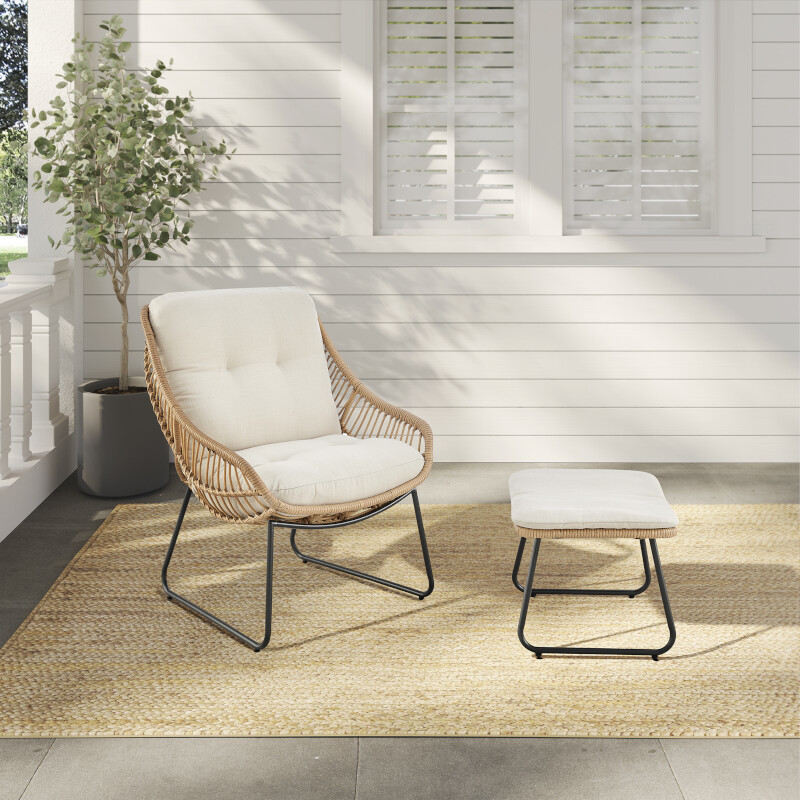 capri mini chair and footstool