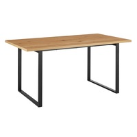 DukeLiving Carson 160cm Ski-Leg Dining Table (Black)