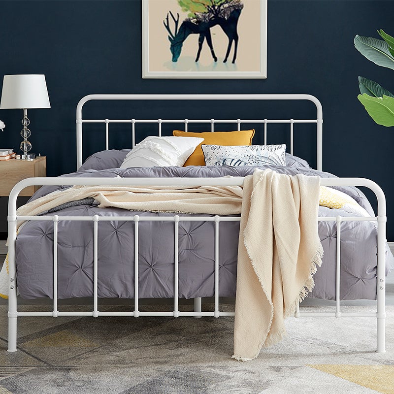 DukeLiving Charlie Metal Bed Frame White (Double, Queen)