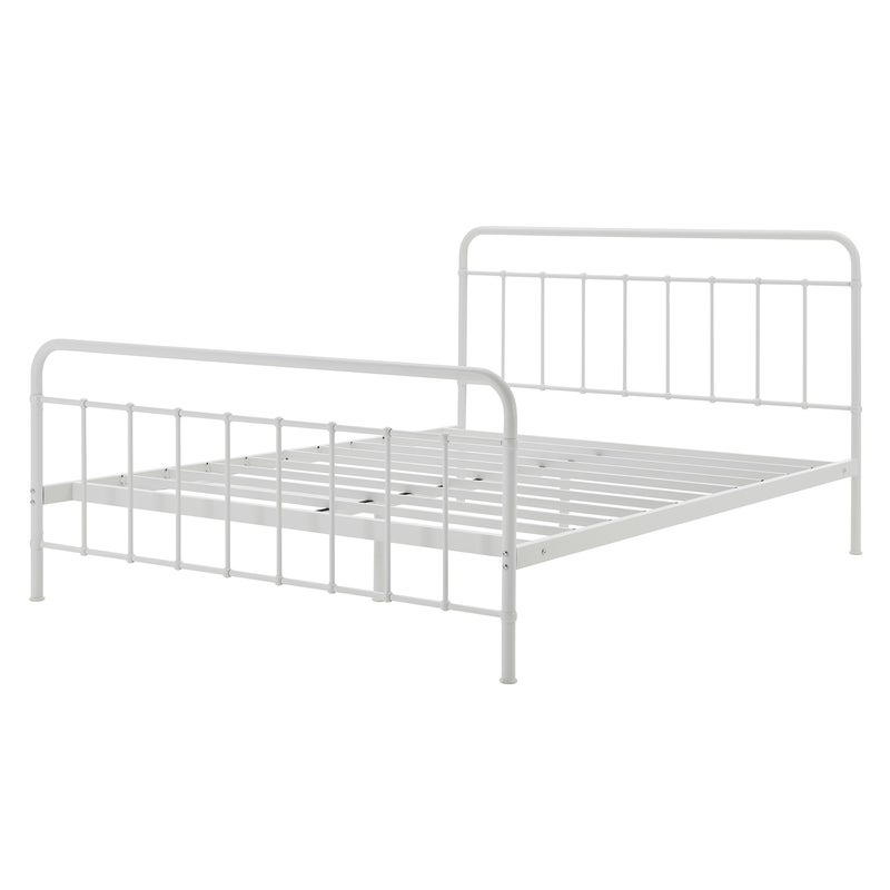 Buy DukeLiving Charlie Metal Bed Frame White (Double, Queen) - MyDeal