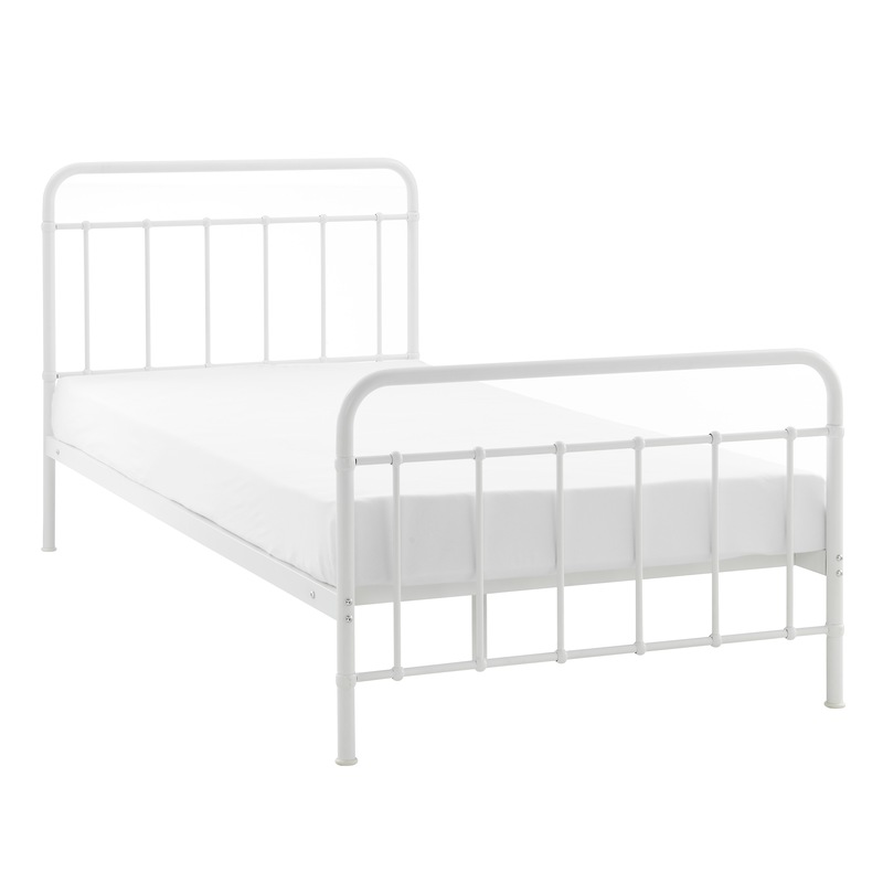 DukeLiving Charlie Metal Bed Frame White (Single, King Single) - MyDeal ...