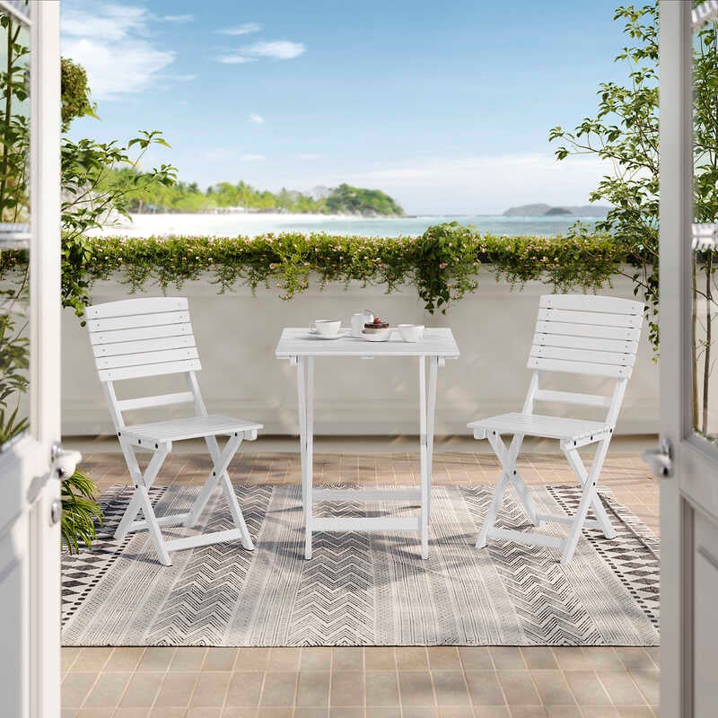 bistro patio set white