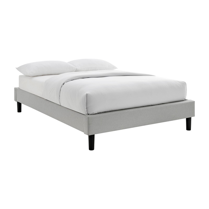 Buy DukeLiving Essentials Upholstered Platform Bed Base Light Grey