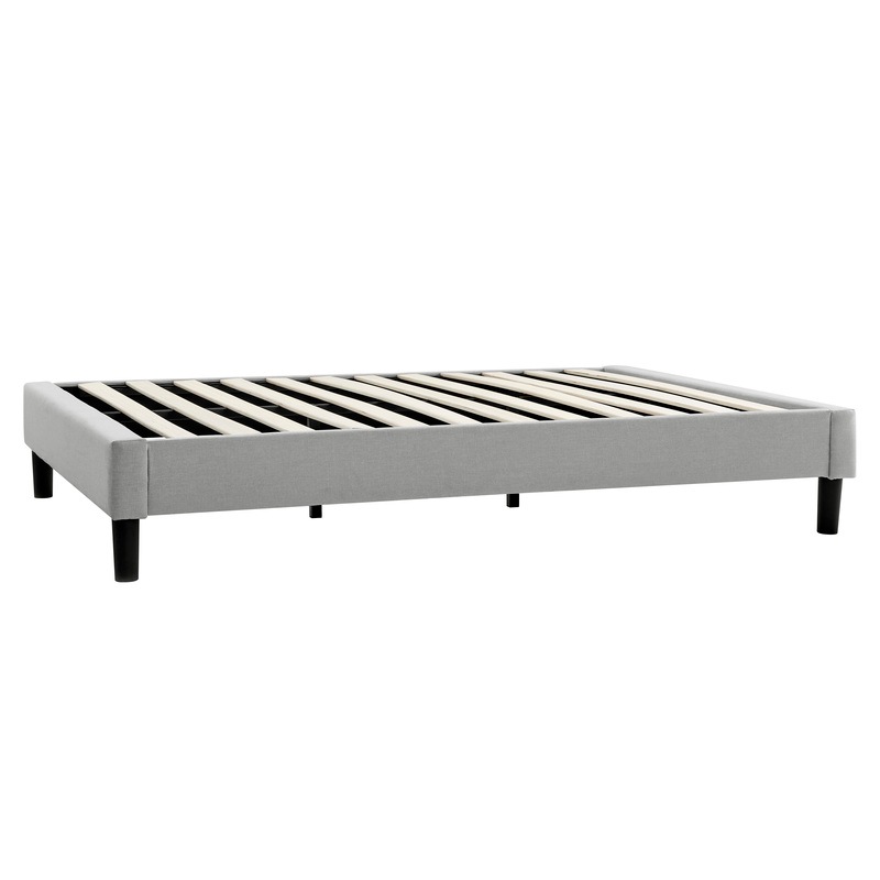 Buy DukeLiving Essentials Upholstered Platform Bed Base Light Grey