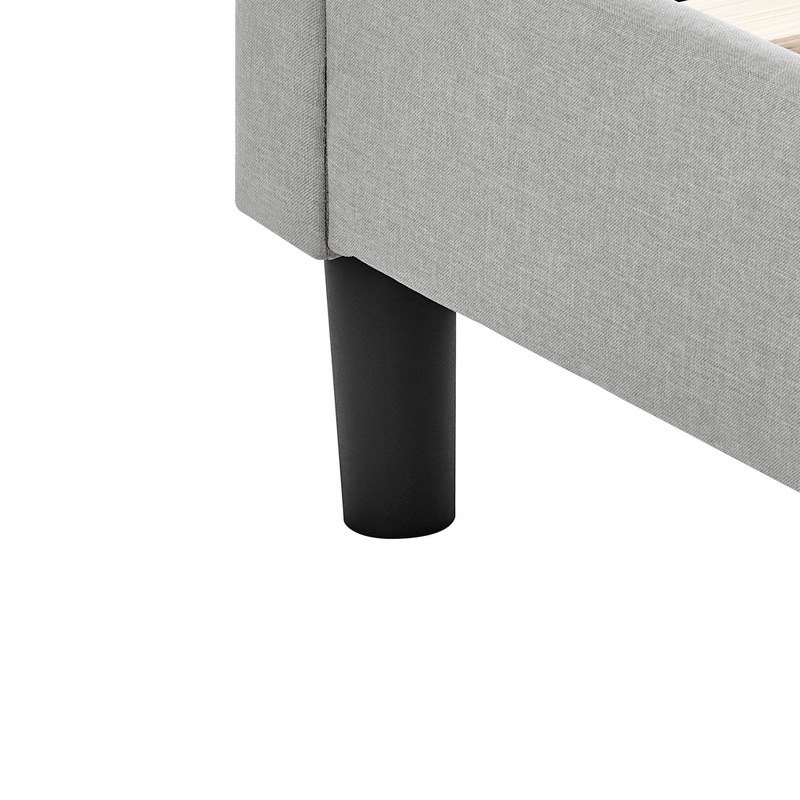 Buy DukeLiving Essentials Upholstered Platform Bed Base Light Grey