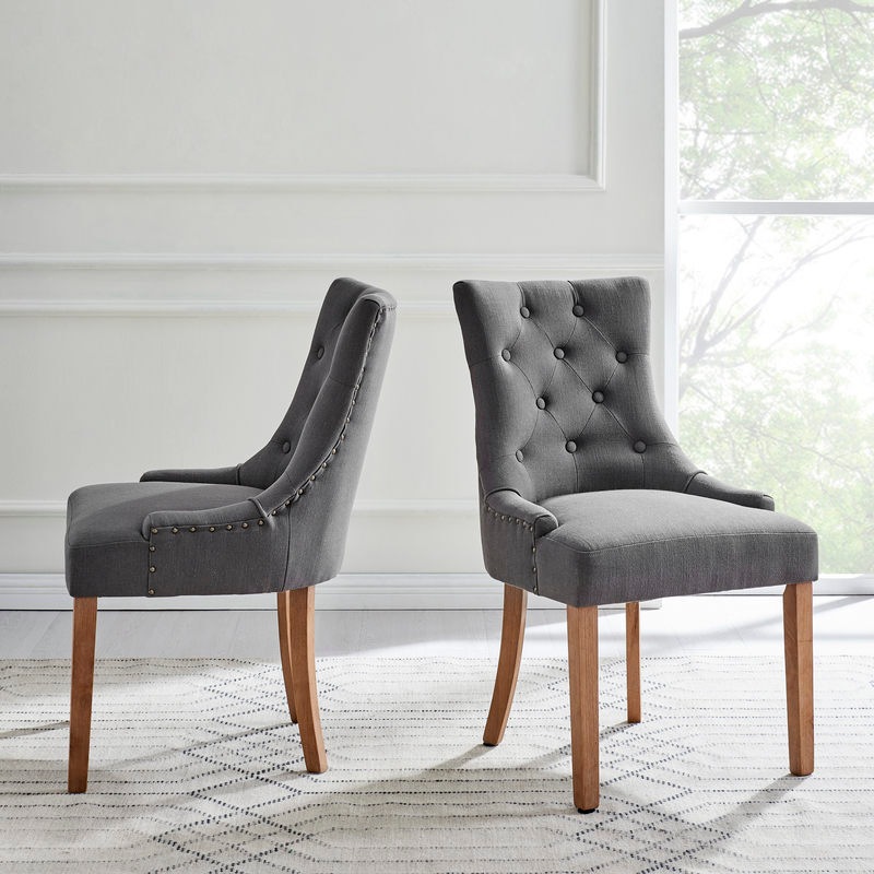 Buy DukeLiving Belle Scoop Back Provincial Upholstered Dining Chairs