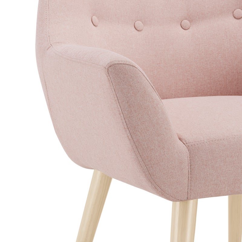 Dukeliving Haley Upholstered Armchair Blush Buy Accent Chairs 3630352