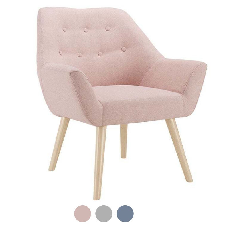 Buy DukeLiving Haley Upholstered Armchair (Blush, Blue, Light Grey