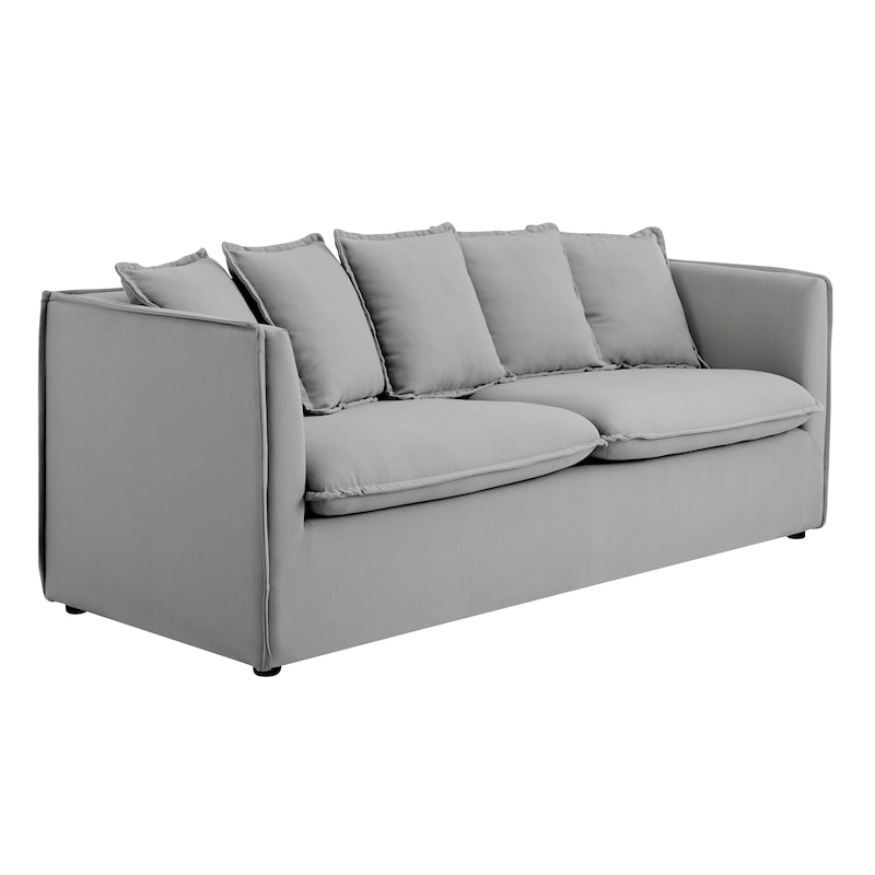 Buy DukeLiving Hamptons Coastal 3 Seater Sofa (Charcoal) MyDeal