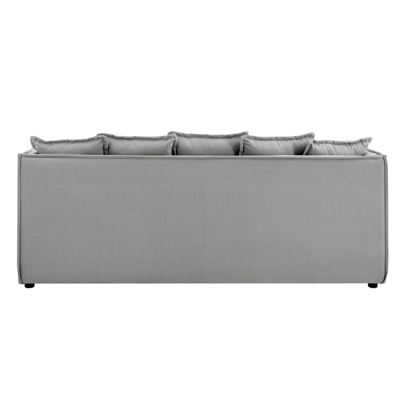 Buy DukeLiving Hamptons Coastal 3 Seater Sofa (Charcoal) MyDeal