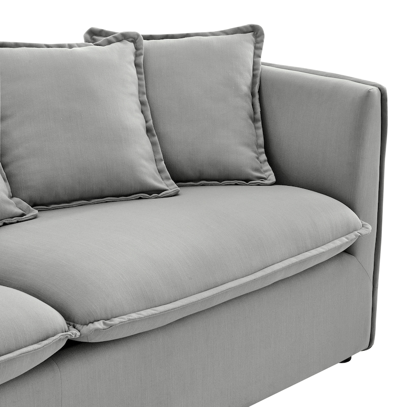 Buy DukeLiving Hamptons Coastal 3 Seater Sofa (Charcoal) MyDeal