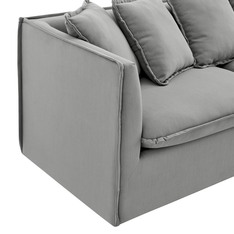 Buy DukeLiving Hamptons Coastal 3 Seater Sofa (Charcoal) MyDeal