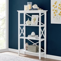 DukeLiving Hamptons Coastal 3 Tier Bookcase (White)