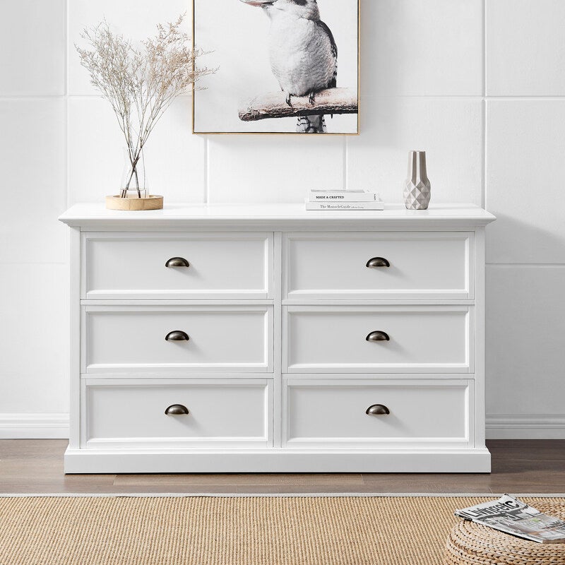 Buy DukeLiving Hamptons Coastal 6 Drawer Chest of Drawers Dresser