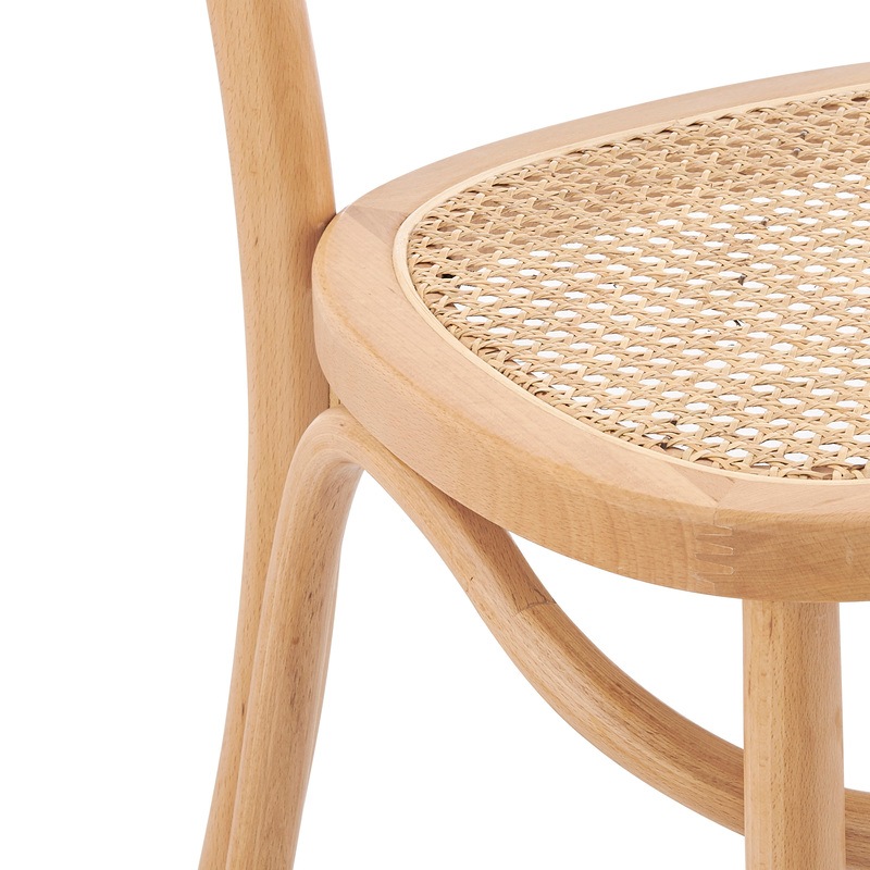 Buy DukeLiving Harlo Beech & Rattan Dining Chairs Natural (Set of 2) MyDeal