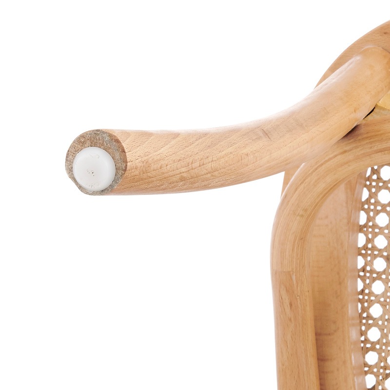 Buy DukeLiving Harlo Beech & Rattan Dining Chairs Natural (Set of 2) MyDeal