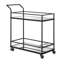 DukeLiving Huntington Beach Bar Cart (Black)