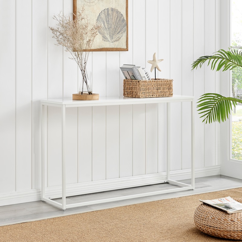 Buy DukeLiving Johansen Console Entry Hall Table (White) MyDeal