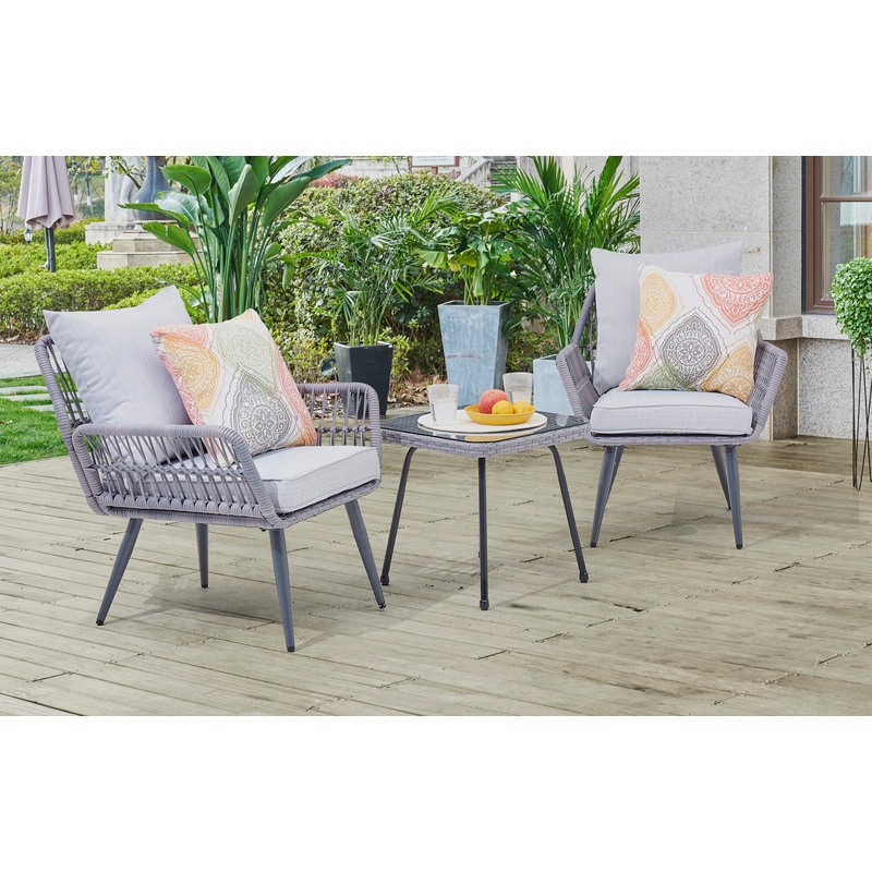 gardenline 3 piece rope bistro set