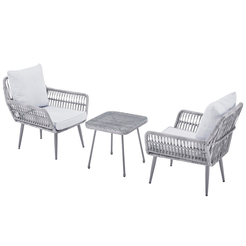 Buy DukeLiving Kauai Outdoor Rope 3 Piece Bistro Set MyDeal