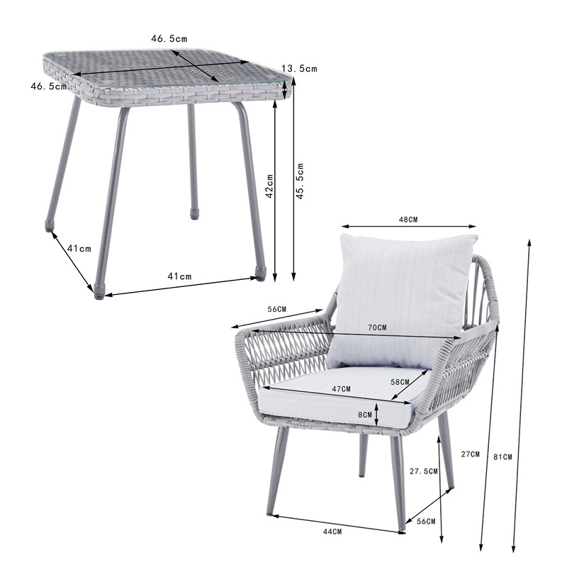 Buy DukeLiving Kauai Outdoor Rope 3 Piece Bistro Set MyDeal