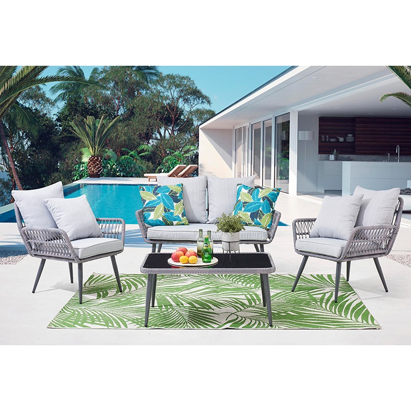 dukeliving kauai outdoor rope 4 seater lounge setting buy 4 seat lounge sets 2672264