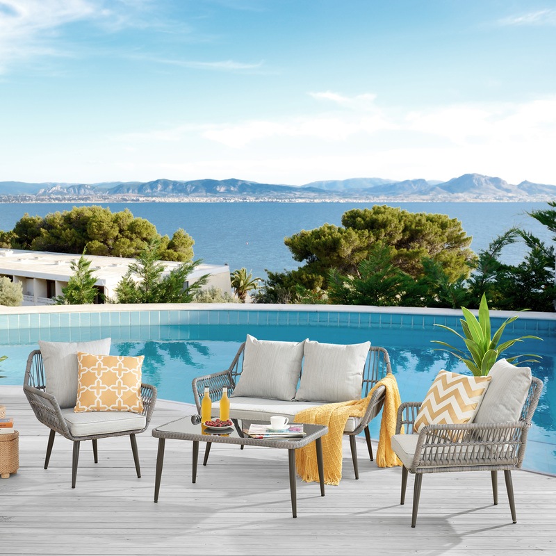 dukeliving kauai outdoor rope 4 seater lounge setting buy 4 seat lounge sets 2672264