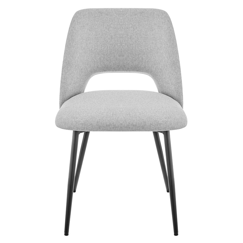 Buy DukeLiving Lauren Fabric Dining Chairs Dark Grey (Set of 2) MyDeal