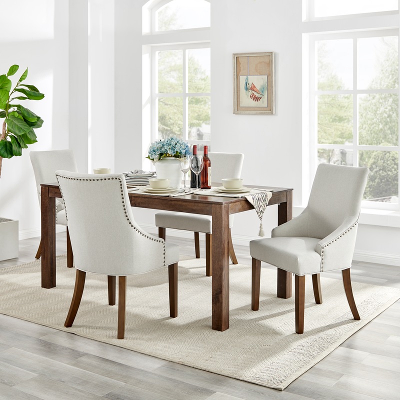 Buy DukeLiving Louise Scoop Back Provincial Upholstered Dining Chairs