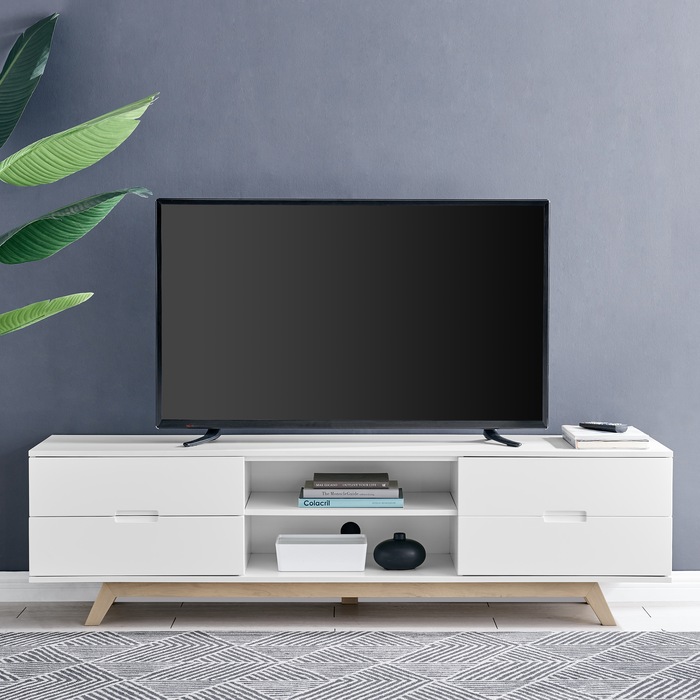 TV Entertainment Unit Stand Storage Drawer Wooden 120cm MyDeal