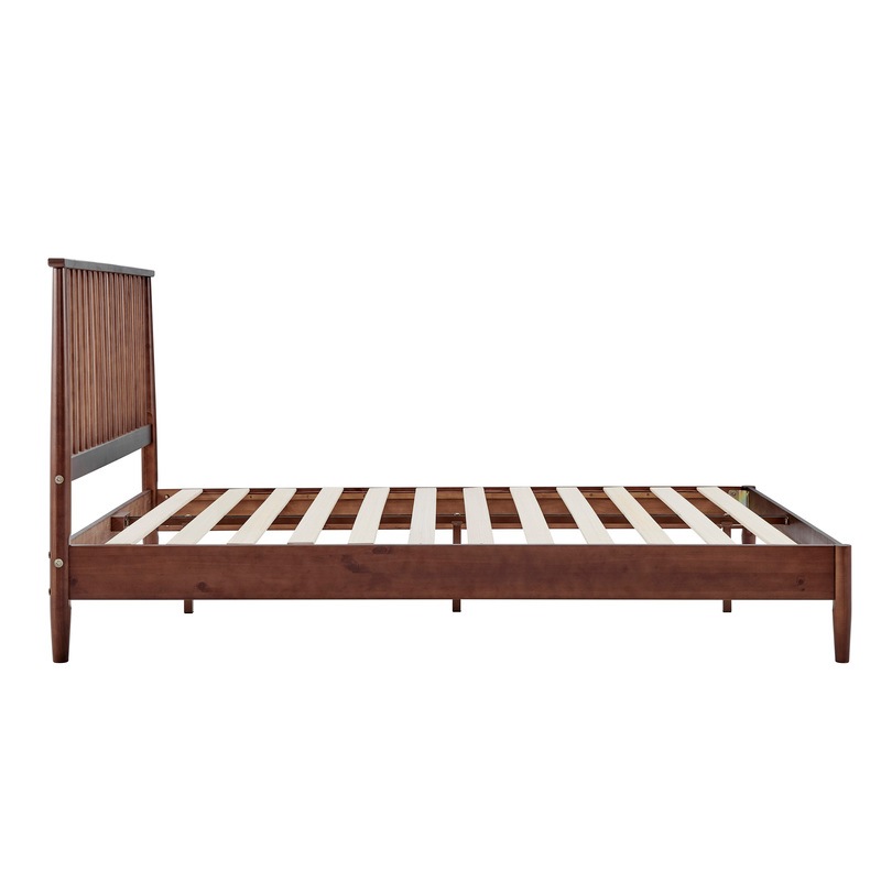 dukeliving oslo nordic spindle timber bed walnut double queen buy queen bed frame 3088188