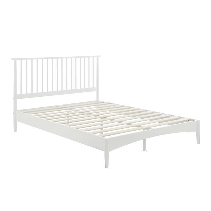 Buy DukeLiving Oslo Nordic Spindle Timber Bed White (Queen) - MyDeal