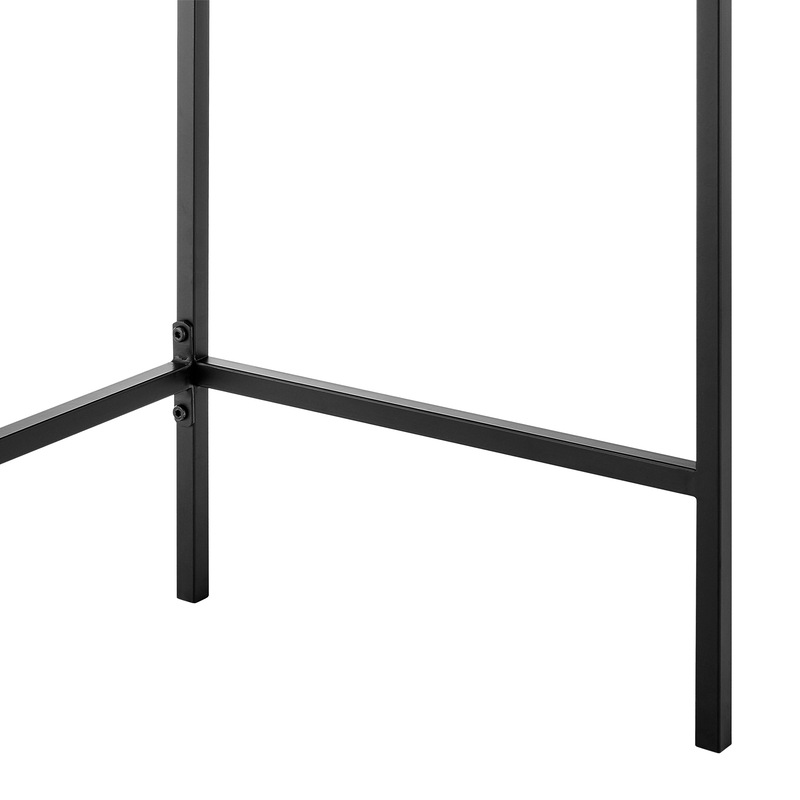 Buy DukeLiving Portside Metal & Glass Shelf Console Table / Desk (Black