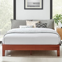 DukeLiving Riley Premium Wooden Bed Base Walnut (Double, Queen)