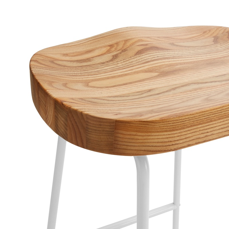 Buy DukeLiving Premium VintageStyle Elm Wood Tractor Bar Stools with