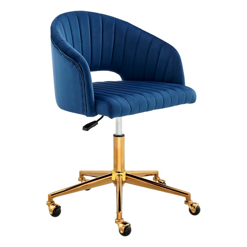 Buy ErgoDuke Camden Velvet Home Office Chair (Royal Blue) MyDeal