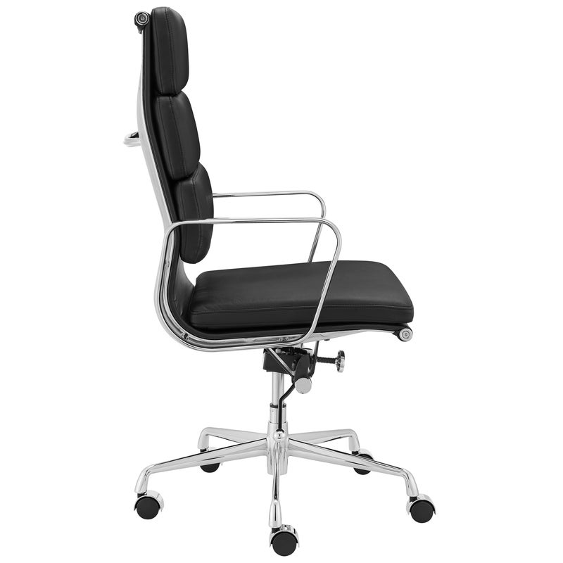 Ergoduke Eames Premium Replica High Back Leather Soft Pad Management Office Chair Black Buy 