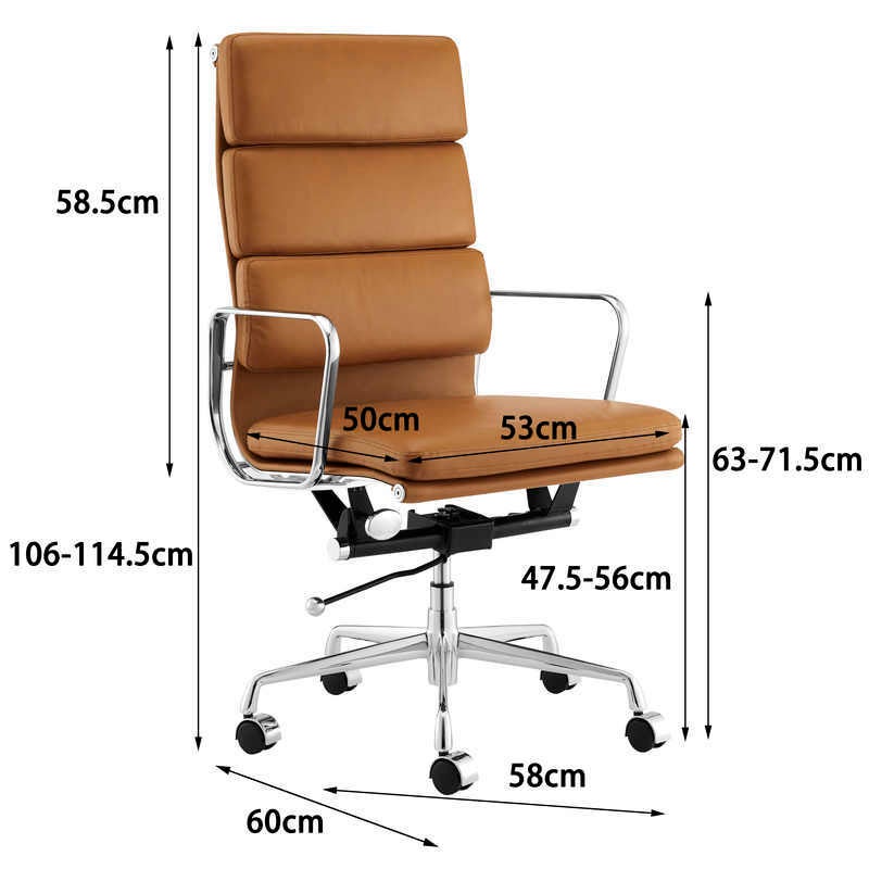 Eames Premium Replica High Back Leather Soft Pad Management Office