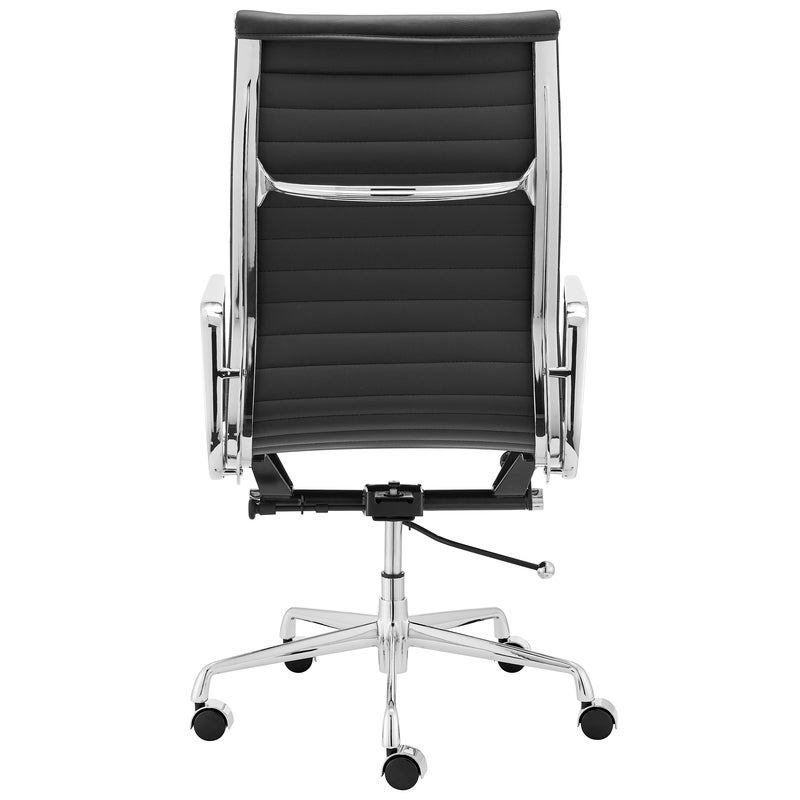 Buy Ergoduke Eames Premium Replica High Back Ribbed Leather Management Office Chair Black Mydeal 