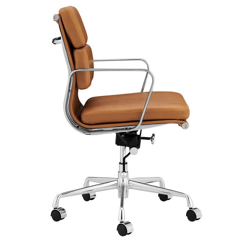 eames office chair brown leather