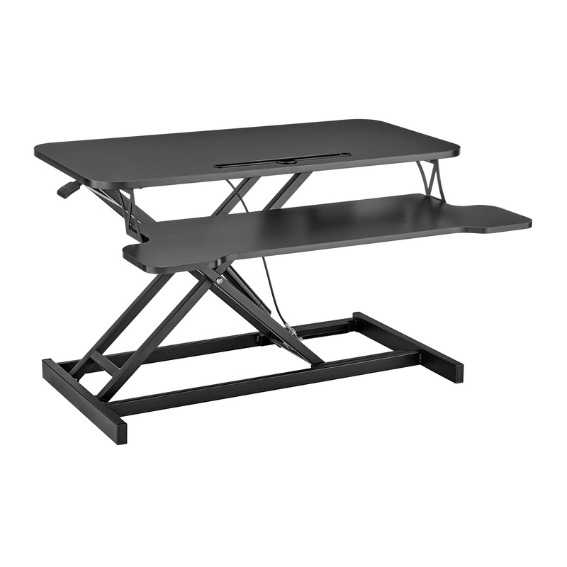 Buy ErgoDuke Height Adjustable Sit Stand Desk Riser (Black) MyDeal