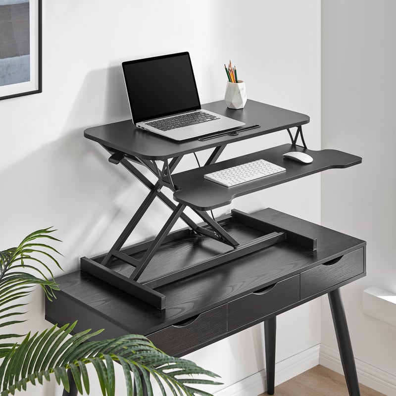 Levede Sit Standing Desk Converter Laptop Riser Adjustable Stand