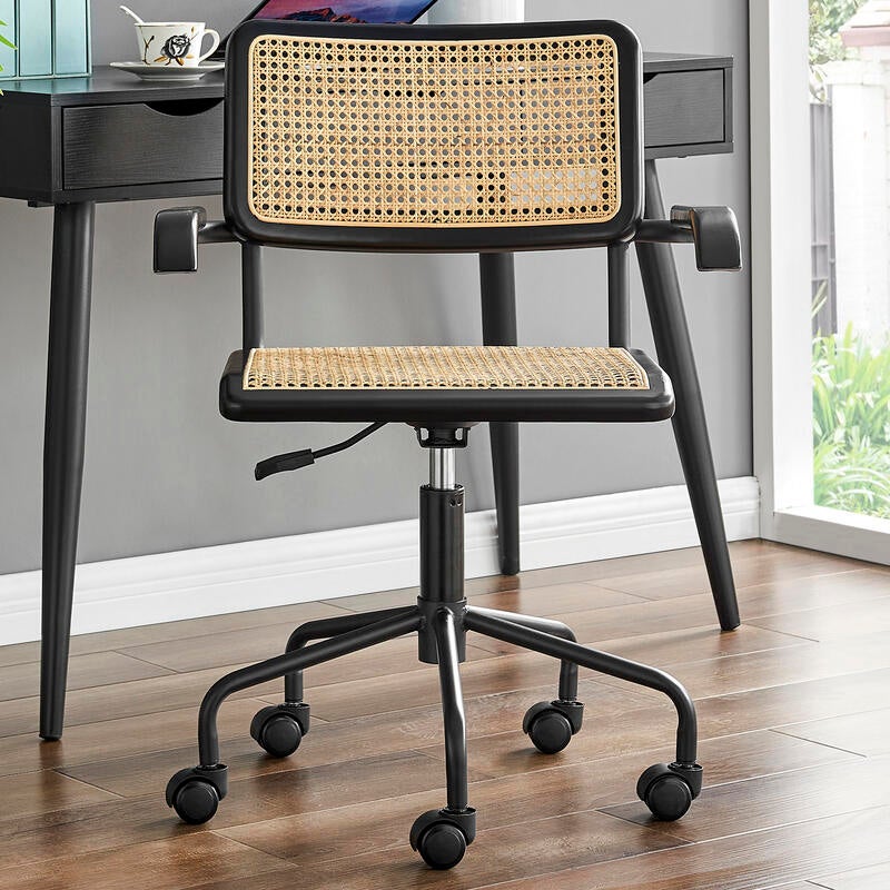 Rattan discount study chair