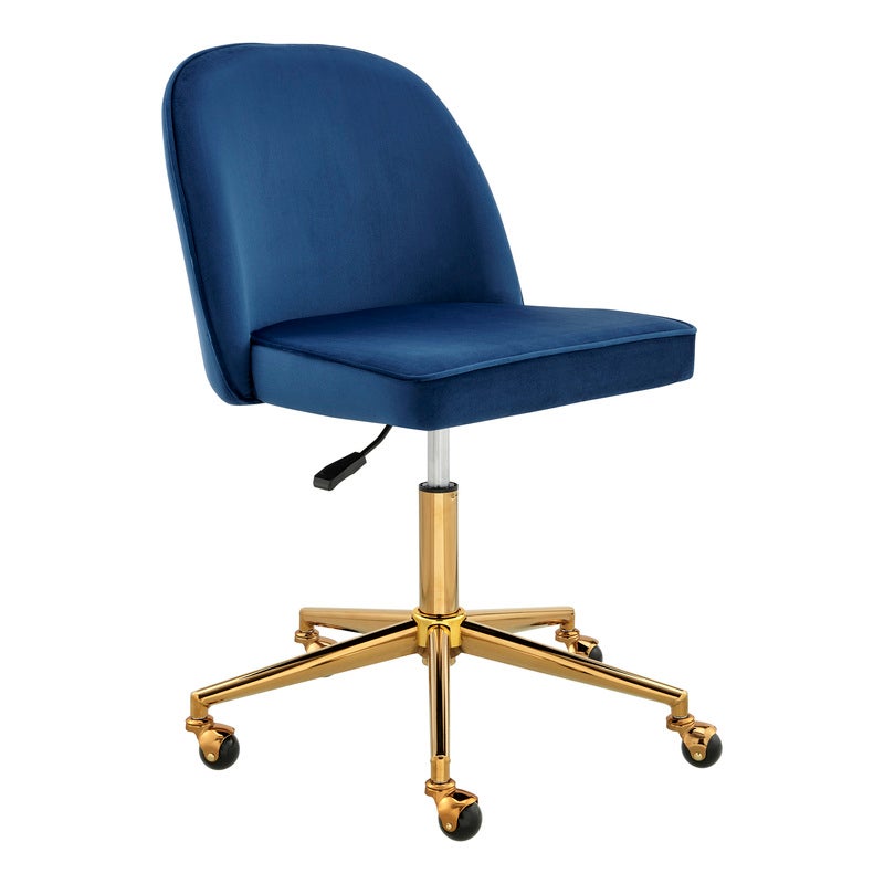 royal blue velvet office chair