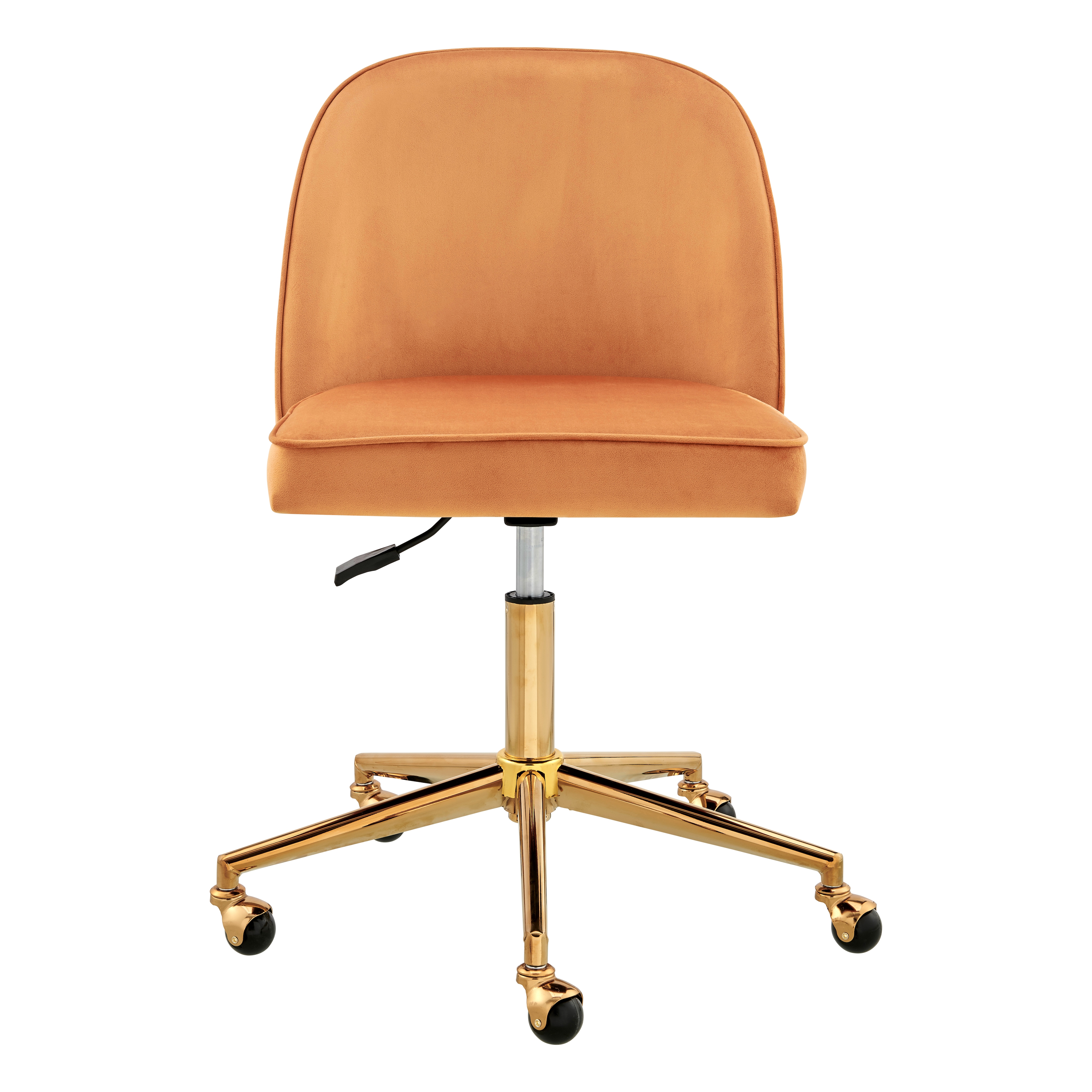 Rust velvet 2024 office chair