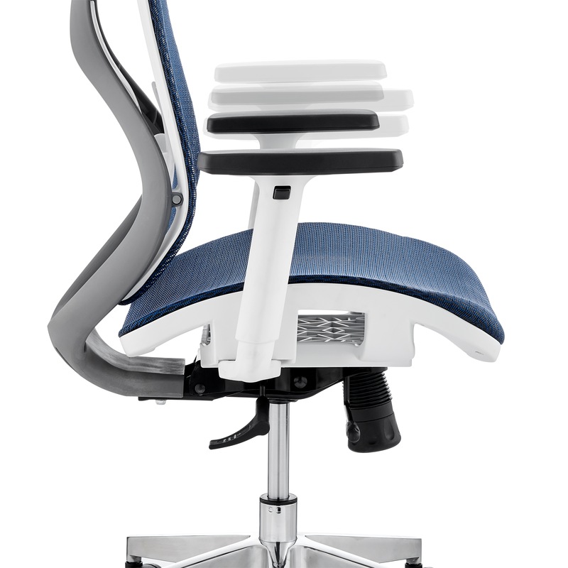Buy ErgoDuke Ultra-Flex Ergonomic Commercial Project High Back Office Chair with Headrest (Blue 